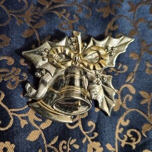 Festive Silver and Gold Bell Ornament